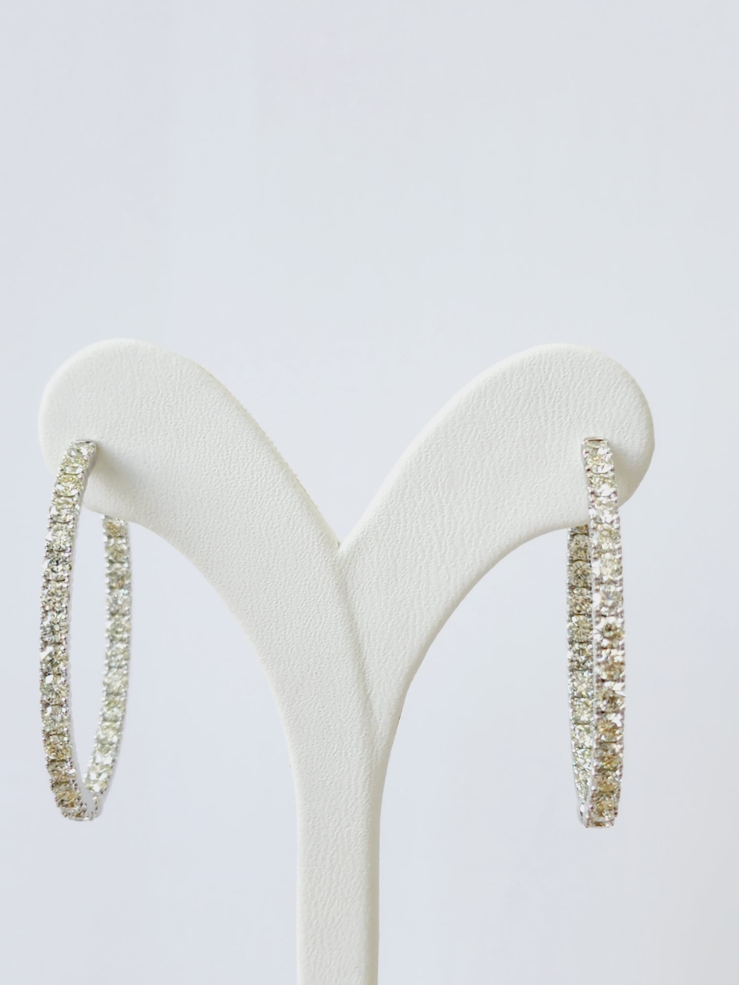 White gold Hoops